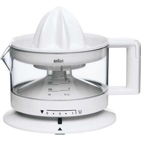 Presse Agrume Electrique CJ3000WH, Bol 350 ml, 20 W, Jus d'Orange, Citron, Pamplemousse, Blanc (1/5)