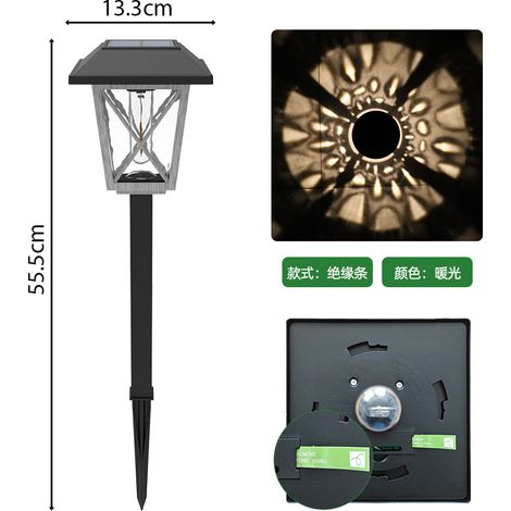 Lampe solaire LED extérieure étanche à piquer, pour jardin, cour, villa, paysage et ambiance, modèle HW-6164 (1/4)
