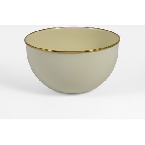 Bol à Mélanger en Émail Beige 24 cm / 4 L – Saladier de Préparation Cuisine – LPP GRANDEUR 06