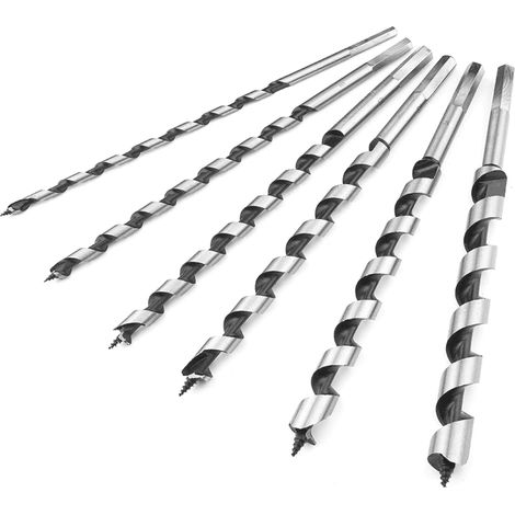 Juego de 6 brocas hexagonales para madera de 6 mm, 8 mm, 10 mm, 12 mm, 14 mm y 16 mm, aptas para maderas blandas y duras, incluyendo la secuoya. (1/5)