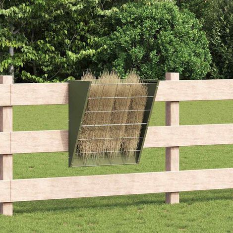 vidaXL  Hanging Hay Feeder  Olive Green 61 x 33 x 66 cm