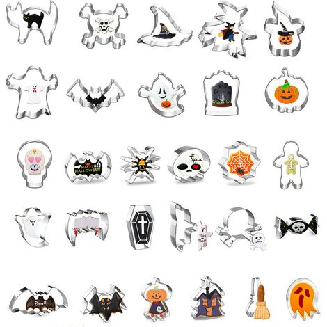 Mini Mini Halloween Cookie Cutter Set, de 2,2 "à 3,1" en acier inoxydable (1/5)