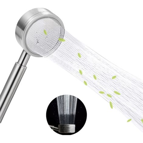 Support pommeau douche inox 304 avec filtre, ensemble pommeau douche métal avec flexible 1.5m, installation facile pour salle bain (1/5)