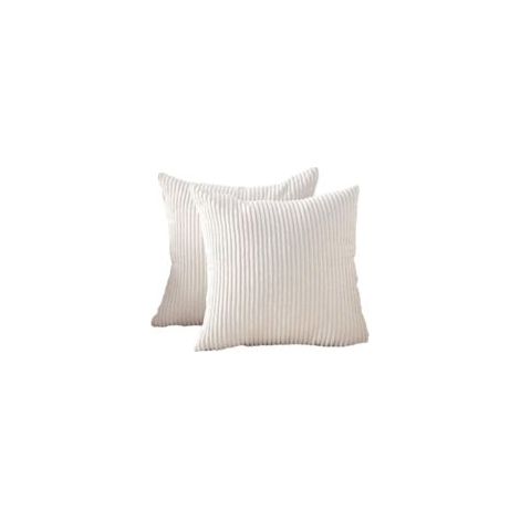 Lot de 2 housses de coussin – Blanc – Dimensions 55 × 55 cm (1/5)