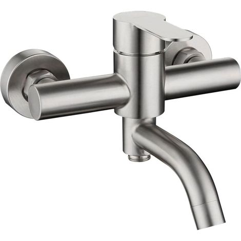 Shower Mixer Tap, Installation Range: 13-17 cm, Brushed Surface, Bathroom System Home & Garden DIY (1/5)