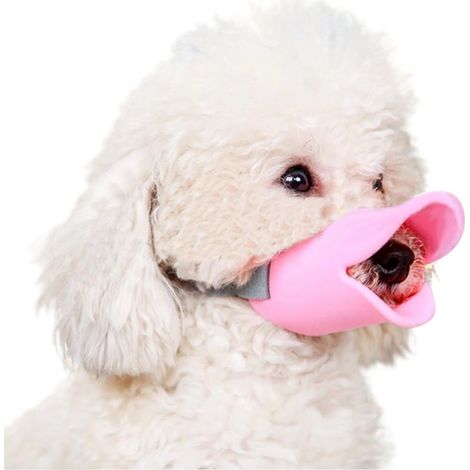 Bec de canard en forme de chien bouches pour animaux de compagnie anti - aboiement masque bouches pour animaux de compagnie (Rose s) (1/5)