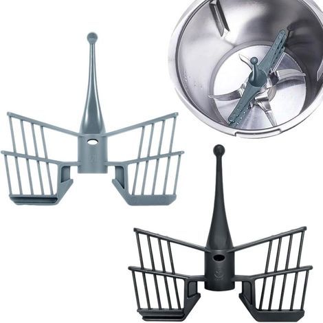 Lot de 2,Thermomix Accessoires pour Thermomix TM5 TM6 TM31, Accessoire, Fouet Batteur,Remplacement Pièces de Rechange(Noir, Gris) (1/4)