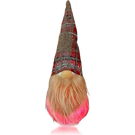 Gnome de Noël lumineux à LED, décoration de Noël gnome assis, jouet de Noël, figurine de gnome Père Noël (1/5)