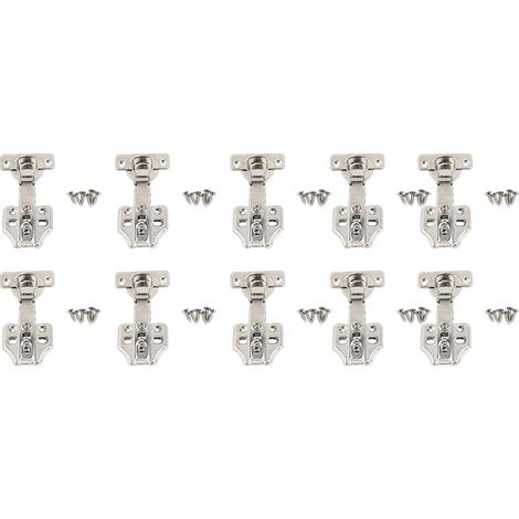 Eckscharniere mit Soft-Close-Funktion, 3 Dämpfungsstufen, Edelstahlgehäuse, 10er-Set (1/4)