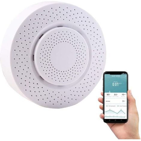 Smart Air Boîte 5 dans 1 Smart Air Qualité Détecteur en Temps Réel Essais De Formaldéhyde COV CO2 Température Humidité APP Télécommande Zigbee Hub Nécessaire