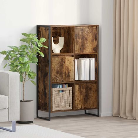 vidaXL Armadio per Libri Quercia Fumosa 68 x 30 x 108.5 cm