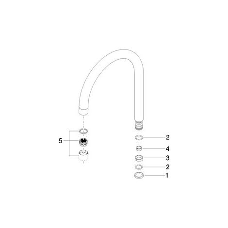 Dornbracht 90282220403-00 Bec de robinet Pièces de rechange