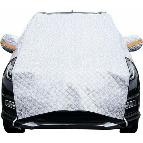 Couverture Pare-Brise Voiture Hiver Bche Pare Brise Protection Repliable Protege Pare Brise Universelle pour Voiture Anti Givre, Neige, Glace, Pluie et Soleil (1/4)