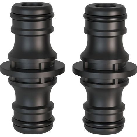 2 pièces Raccord, 1/2 pouce double fiche Pièce de raccordement pour une connexion sûre des tuyaux, connexion de deux tuyaux pour la prolongation (1/4)