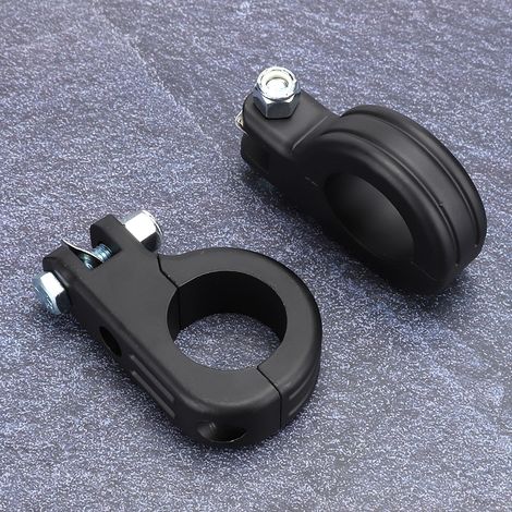 38 mm 1,5 Zoll Universal-Fußrasten-Befestigungs-P-Klemme Motorradzubehör passend für Honda (Schwarz) (1/5)