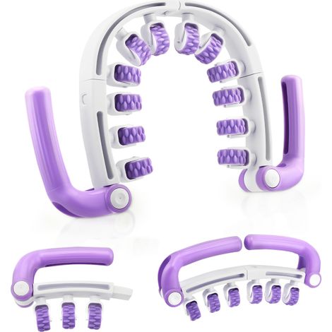 Rouleaux de massage anti-cellulite avec poignées amovibles pivotant à 360°, adaptés aux jambes, au dos et aux bras, pour étirer la peau et réduire les gonflements.