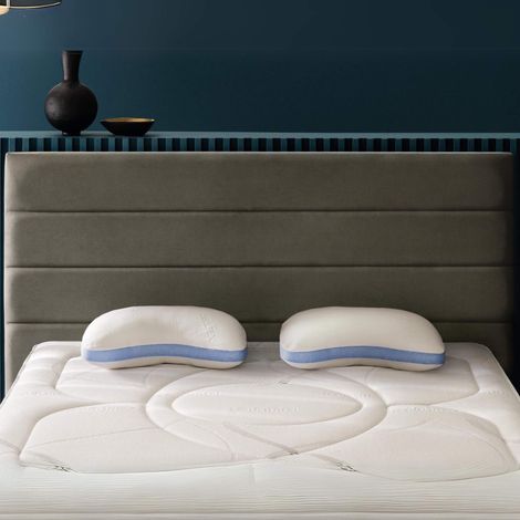 Bultex – Oreiller à mémoire de forme 40x60 cm – Découpe creux d'épaule – Accueil ferme – Mousse viscoélastique 40 kg/m3 – Traitement antibactérien (1/5)