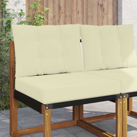 vidaXL Outdoor Sofa Cushion 2 pcs Cream Polyester