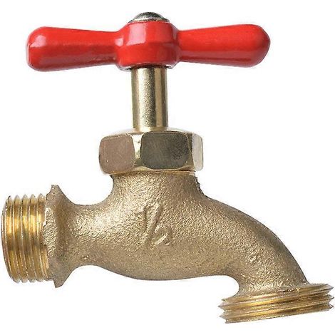 Lot de 2 robinets en laiton pour jardin, robinet en cuivre, robinet à débit réduit, robinet vintage, robinet de jardinage, robinet en cuivre pour la maison, robinet de jardin (1/5)