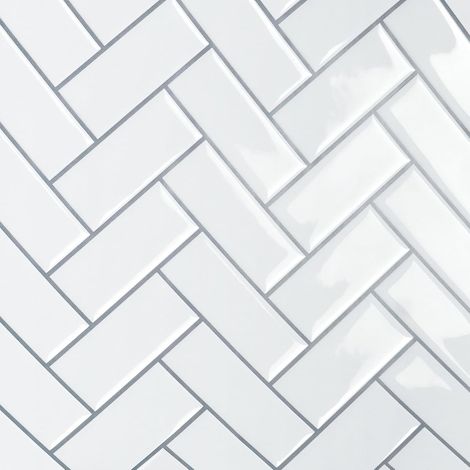 Stickers Carrelage Cuisine Effet Chevrons 30.5cmx30.5cm 6 Pièces Credence Adhesive Blanc Carrelage Adhesif Mural Salle de Bain Autocollant Mural Cuisine Papier Peint 3d Adhesif Mural (1/5)