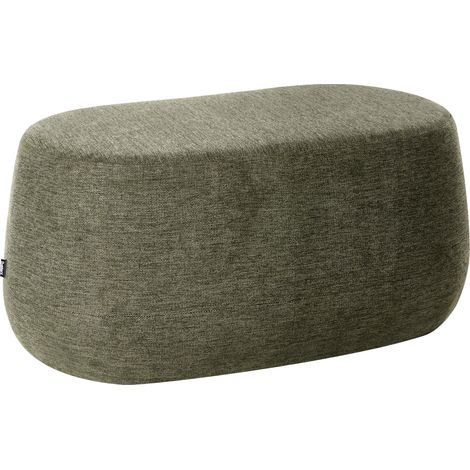 Banco moderno tapizado de tela con diseño liso suave dormitorio salón verde oscuro ASHTON