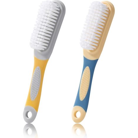 Cepillo de limpieza, cerdas suaves de TPR, mango ergonómico de PP, para colgar, para zapatos, ropa, suelos y cocinas. (1/5)
