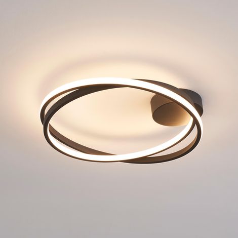 Schwarze Design LED Deckenleuchte dimmbar 50 cm - Unity