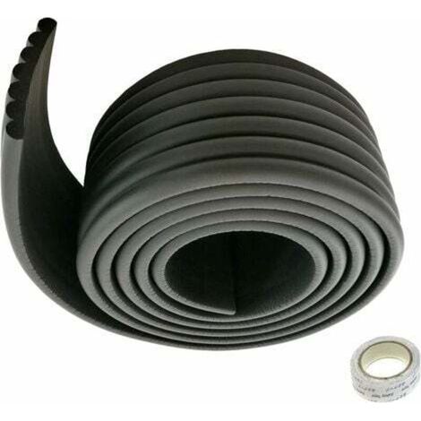 Rouleau en mousse universel 200 cm x 80 mm x 8 mm d'épaisseur Protection de sécurité en mousse antichoc pour kits bébé/enfants. Protection contre les chocs à usage général. souple et flexible. noir. n