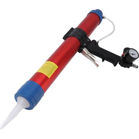Pistolet à coffrer pneumatique 600ml en aluminium avec buse raclette et valve réglable G1/4, lot de 26 outils joint pour rénovation maison et bâtiment (1/5)