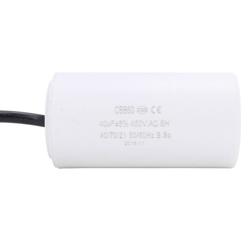 Condensateur de démarrage moteur écologique CBB60 450 V 40 µF ESR 0,2 pour appareils électroménagers (1/5)