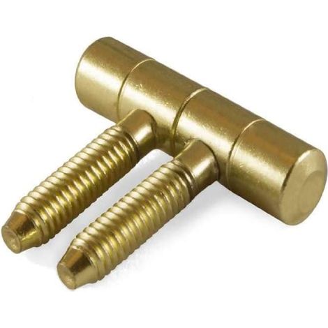 2 PEZZI - CERNIERE ANUBA TORNITE Ø13MM- IN OTTONE CROMATO - FEMMINE
