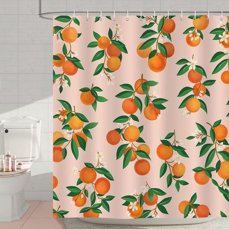 Anti Schimmel Duschvorhang Wasserdichter Duschvorhang Hochwertiger, wasserdichter Duschvorhang Bedruckter Duschvorhang Polyester Zitronenmuster 1 (1/5)