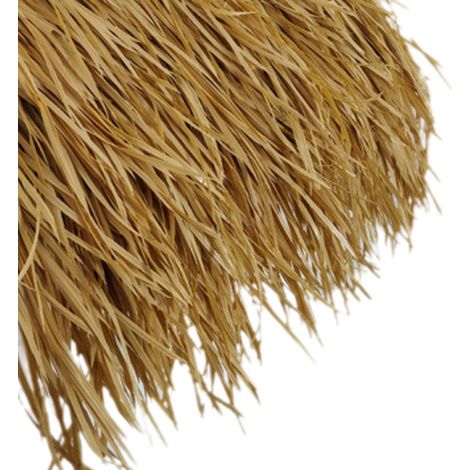 Toiture de chaume extérieure en filaments imitant la paille fine, ignifugée, décoration. (1/5)