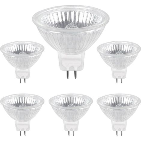Ampoule Halogene GU5.3 50W 220V, 680lm Blanc Chaud 2700K Dimmable, Ampoule Spot Halogène MR16, pack de 6 (1/4)