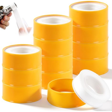 PTFE-Industrie-Dichtungsband, Markierungsband 15 mm x 0,1 mm x 15 m, zur Abdichtung von Wasserrohren und Armaturenverbindungen (1/5)