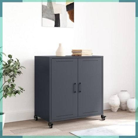 Buffet - 846658 - Anthracite - Acier laminé à froid - 2 portes (1/5)