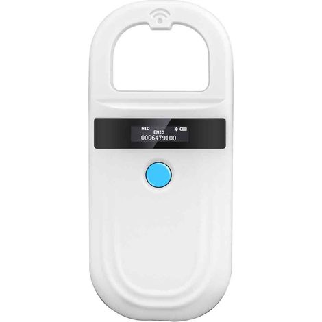 Lecteur D'identification d'animal de Compagnie, Affichage D'étiquette d'animal Compagnie de Scanner D'identification de Puce d'animal Rechargeable Lecteur Portable RFID EMID pour Animaux (1/5)