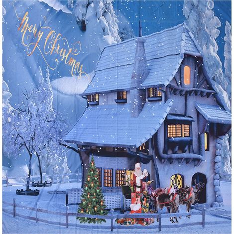 Tenture de Noël Design Élégant Texture Douce en Fibre Polyester 200x150 cm - Décoration Murale Polyvalente pour Cheminée (1/5)