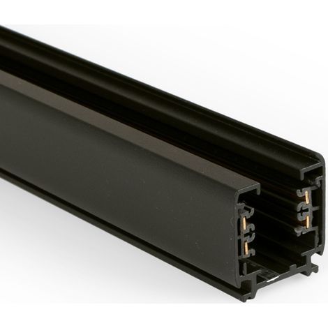 Rail triphasé en saillie - GEN2 - 1 mètre - Noir