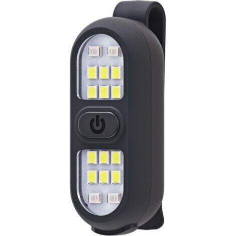 Lampe torche à pince, lampe de course pour les coureurs, lampe de sécurité rechargeable pour les promenades nocturnes, lampe de travail LED portable, lampe de signalisation clignotante