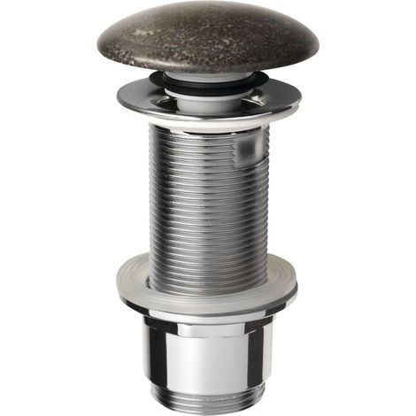 Sapho Blok - Piletta per lavabo chiudibile, Click Clack, pietra scura 2401-911 (1/4)