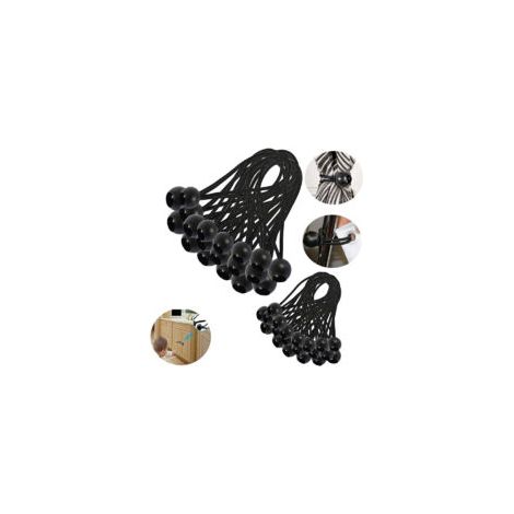 30 pezzi di corda elastica, corda elastica per telone, corda elastica per tettoia, telone, campeggio, tenda, imbracatura di estensione per tenda (200 mm) - Crezuo