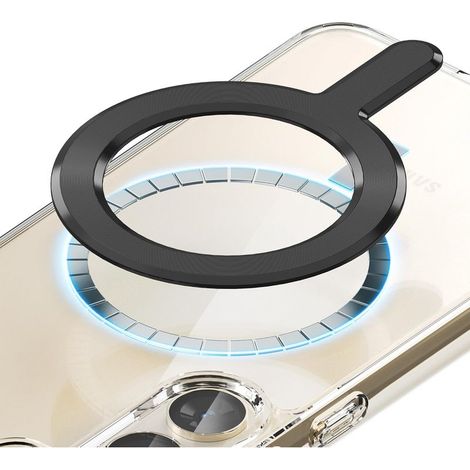 Autocollant magnétique Universel pour Tous Les Smartphones et séries iPhone, Compatible avec la Charge MagSafe, Les Accessoires Magsafe, Coques iPhone, etc. M Plate (Noir) (1/5)
