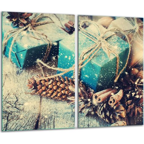 Tabla de cortar de vidrio 2x 30x52 Navidad (1/5)