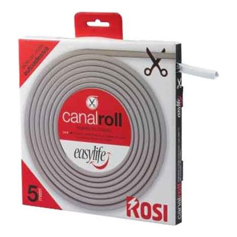 CANALINA PASSACAVI AUTOADESIVA FLESSIBILE ROSI 10x10 mm - Rotolo 5 metri - ROSI
