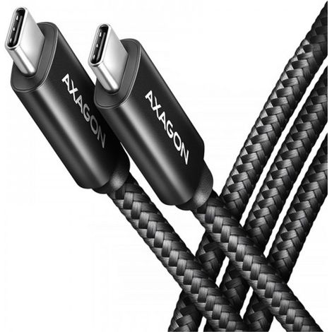 AXAGON BUCM4X-CM10AB USB-C to USB-C Cable, USB4 Gen 3×2, 1 m, PD 240W, 8K HD, ALU, braided - black