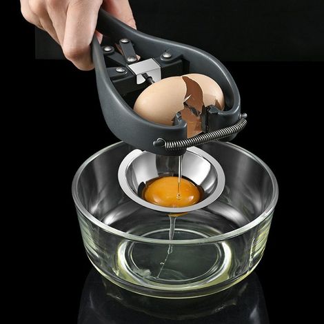 Eieröffner aus Edelstahl 304, praktisches Küchengerät, Eigelbtrenner, Eiweißtrenner, unverzichtbares Küchenutensil, Eierquirl (1/4)