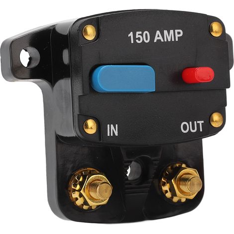 Coupe-circuit manuel 150A pour système audio auto, bateau, camion, bus - remplace fusible en ligne, support pour autoradio (1/5)
