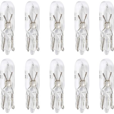 10 PCS 12V T5 W2W LED Incandescent, Lumière Blanche pour Tableau de Bord Voiture, Indicateur Compteur Intérieur Auto, Éclairage Incandescent Remplacement pour Voiture Moto Camion (1/5)