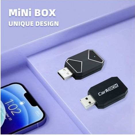Adaptateur CarPlay sans fil CarAiBox 2 en 1 Plug and Play pour Android (1/4)